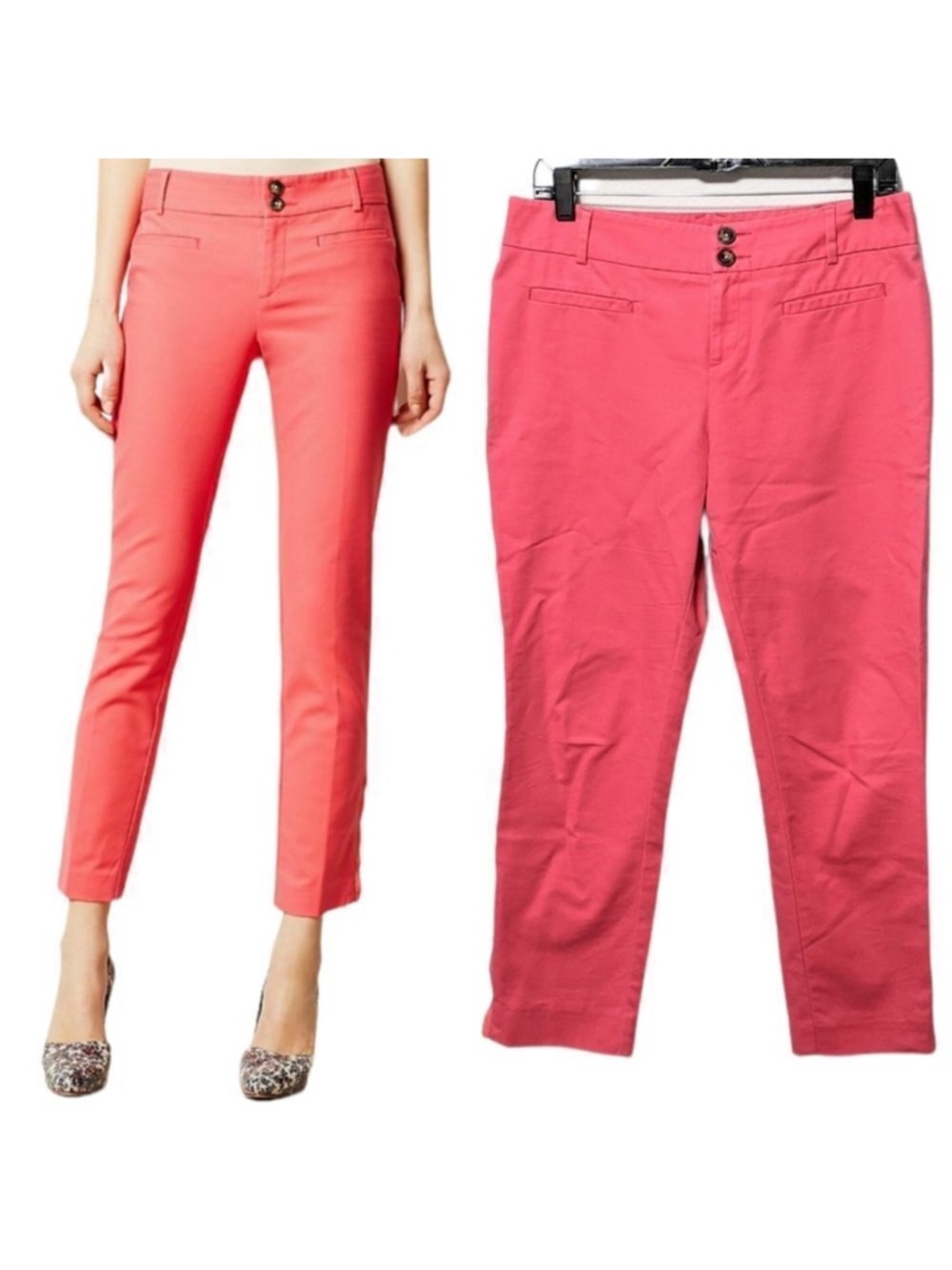 Anthropologie CARTONNIER Hot Pink Cropped Pants 8